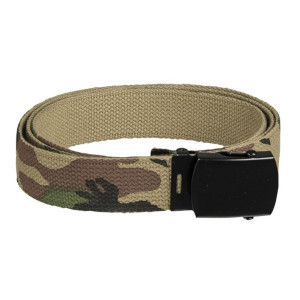 Pasek Mil-Tec Cotton Black Buckle - Woodland