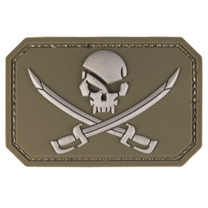 Naszywka Mil-Tec 3D Pirate Skull olive