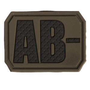 Emblemat Mil-Tec z grupą krwi AB- olive