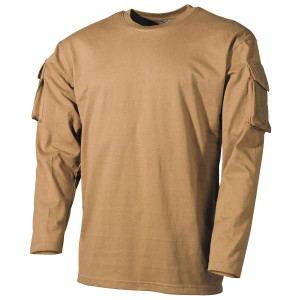 Koszulka MFH Longsleeve z kieszeniami Coyote
