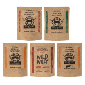 Suszona wołowina Wild Willy Beef Jerky Classic/ BBQ/ Papryka/Papryka Hot!/Żurawina 5 x 30 g
