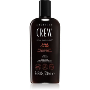 American Crew Hair & Body 3-IN-1 shampoo, hoitoaine ja suihkugeeli 3in1 miehille 1000 ml