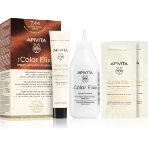 Apivita My Color Elixir Hårfarve Ammoniakfri Skygge 7.44 Blonde Intense Copper 1 stk.