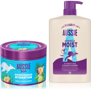Aussie SOS & Miracle Moist set voor Droog en Beschadigd Haar