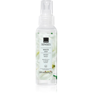 Avon Senses White Lily & Musk spray rafraîchissant corps 100 ml