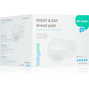 BabyOno Get Ready Night & Day wegwerpzoogcompressen 40 st