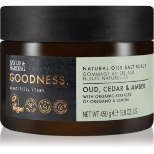 Baylis & Harding Goodness Oud, Cedar & Amber Saltskrub til krop 450 g