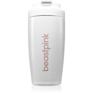 BeastPink Thermo Mug thermosbeker met rietje kleur White 1 st