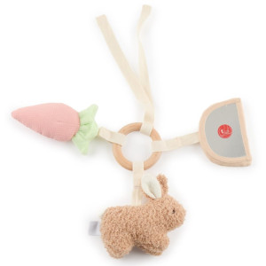 Bieco Activity Toy Bunny Fine jouet contrasté à suspendre 1 pcs