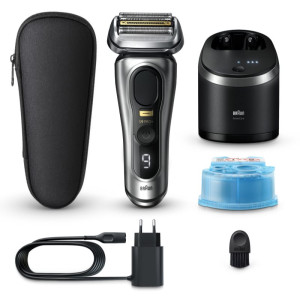 Braun Series 9 PRO+ 9567cc Elektrisk rakapparat med en rengörande laddningsstation Silver 1 st.