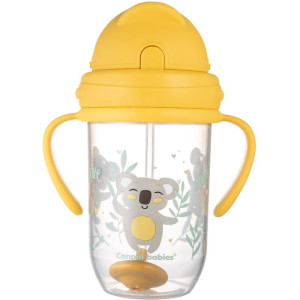 Exotic Animals Cup With Straw Taza Con Pajita Yellow 270 Ml
