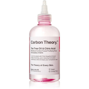 Rio Carbon Theory Tea Tree Oil & Citric Acid lotion tonique nettoyante en profondeur pour peaux à problèmes, acné 250 ml