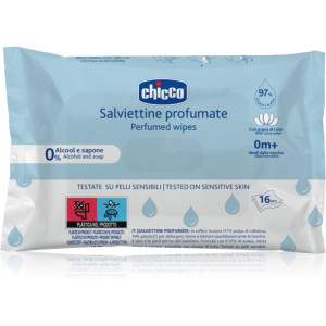 Chicco Perfumed Wipes 0m+ vochtige doekjes voor kinderen licht geparfumeerd 16 st