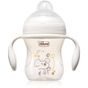 Chicco Transition Cup 4m+ cană pentru antrenament cu mânere Grey 200 ml