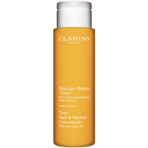 Clarins Tonic Bath & Shower Concentrate suihku- ja kylpygeeli sisältää eteerisiä öljyjä 200 ml