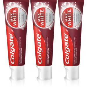 Colgate Max White Luminous hammastahna hohtavan valkoisiin hampaisiin 3 x 75 ml