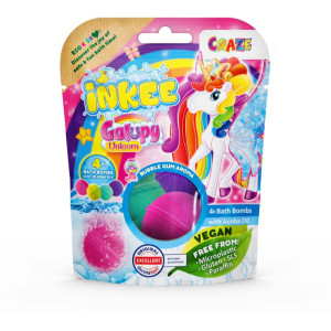 Craze INKEE Unicorn bombe de bain pour enfant 4x50 g