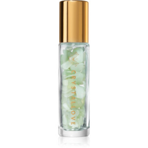 Crystallove Jade Oil Bottle Roll-on avec cristaux rechargeable 10 ml