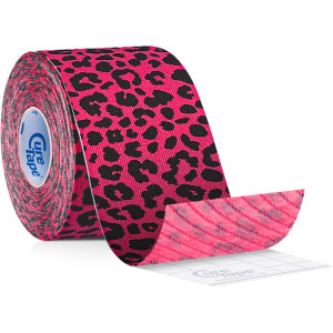 CureTape® Art bande de kinésiologie coloration Leopard Pink&Black 5 m