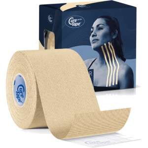 CureTape® Gentle bande de kinésiologie pour peaux sensibles coloration Beige 5 m