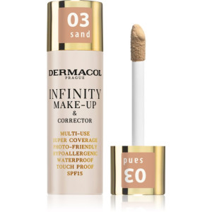 Dermacol Infinity erittäin peittävä meikkivoide SPF 15 sävy 03 Sand 20 g