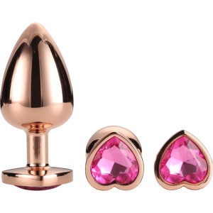 Dream Toys Gleaming Love Silver Plug Set lot de plugs anaux Rose Gold Plug Set