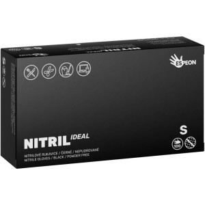 Espeon Nitril Ideal3 Black nitril poedervrije handschoenen maat S 100 st