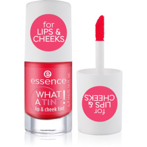 essence WHAT A TINT! blush liquide et brillant à lèvres teinte 02 Coral Sunset 4.9 ml