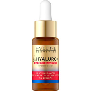 Eveline Cosmetics Bio Hyaluron 3x Retinol System ryppyjä ehkäisevä yöseerumi 18 ml