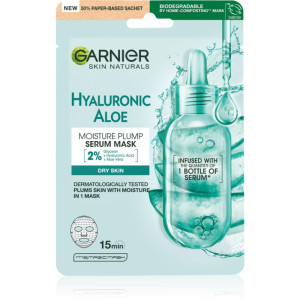 Garnier Textil Masks Hyaluronic Aloe Fuktgivande arkmask för ansiktet Med aloe vera 28 g