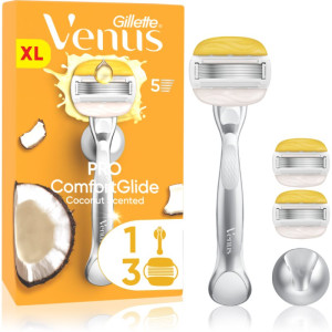 Gillette Venus PRO ComfortGlide Coconut epilator pentru femei cu suport pentru duș + lame de rezervă 5 buc