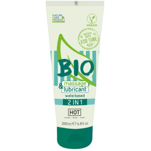 HOT Bio 2in1 massage en glijmiddel gel 200 ml
