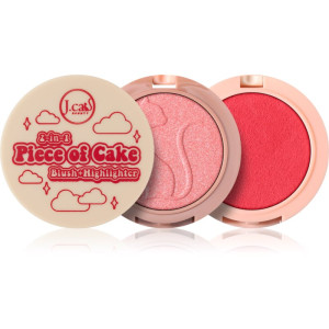 J.Cat Beauty 2 In 1 Piece Of Cake blusher with illuminator shade 105 One in a Melon! 12.1 g