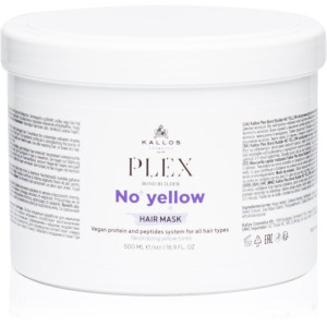 Kallos Plex No Yellow Hårmask för neutralisering av gula toner 500 ml