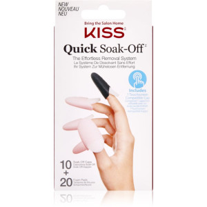 Kiss Quick Soak-Off Remover Caps ensemble ongles 30 pcs