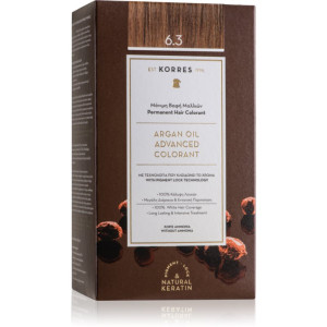 Korres Argan Oil Permanent hårfarve Med Arganolie Skygge 6.3 Golden / Honey Dark Blonde 50 ml