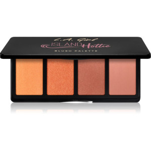 L.A. Girl Cosmetics Fanatic Blush Palette Tint Island Hottie 4x4 g