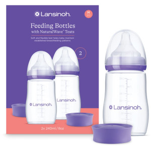 Lansinoh NaturalWave biberon Medium 2x240 ml