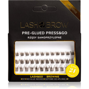 Lash Brow Press&Go Self-Adhesive Eyelashes zelfklevende clusterwimpers Everyday Brownie 1 st