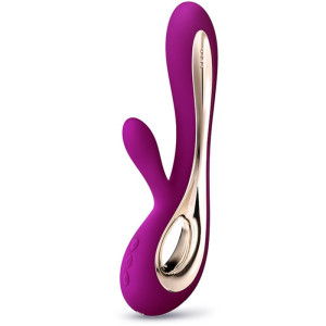 Lelo Soraya 2 vibrator med klitorisstimulator Deep Rose 22 cm