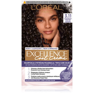 L’Oréal Paris Excellence Cool Creme Hårfarve Skygge 3.11 Ultra Ash Dark Brown 1 stk.