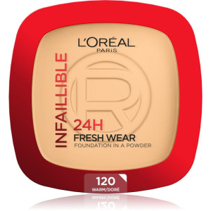 L’Oréal Paris Infaillible Fresh Wear 24h pudra machiaj culoare 120 Warm Doré 9 g
