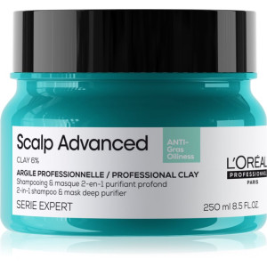 L’Oréal Professionnel Serie Expert Scalp Advanced shampoo og maske 2-i-1 Til fedtet hår og hovedbund 250 ml