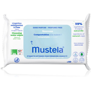 Compostable At Home Cleansing Wipes Perfume Free Toallitas Limpiadoras Sin Perfume Para Bebé Lactante 60 Ud