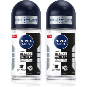 NIVEA MEN Black & White Invisible Original Antitranspirant Roller handige verpakking