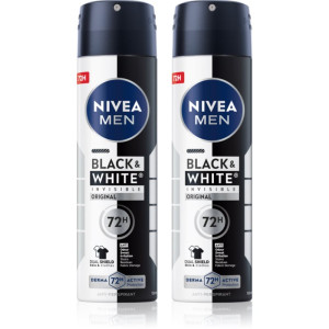 NIVEA MEN Black & White Invisible Original Antitranspirant Spray handige verpakking