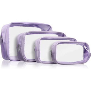 Notino Travel Collection Clear Organizer Set Travel Kit Purple 4 st.