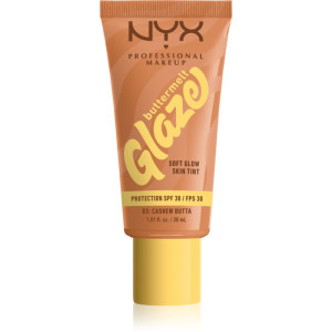 NYX Professional Makeup Buttermelt Glaze Lysende toningsvæske SPF 30 Skygge 03 Cashew Butta 30 ml