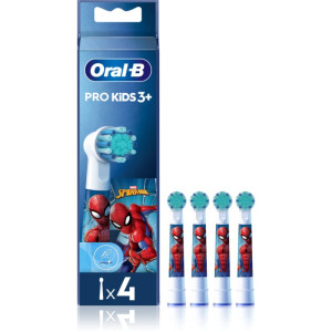 Oral-B PRO Kids 3+ Erstatningshoveder til tandbørste til børn Spiderman 4 stk.