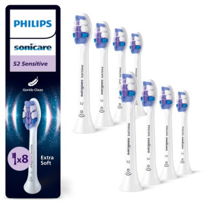 Sonicare Sensitive Hx6058/87 Recambio Para Cepillo De Dientes 8 Ud